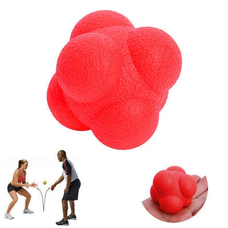Hexagonal Reaction Ball Silicone Agility Coordination Reflex Exercise Sports Fitness Training Ball