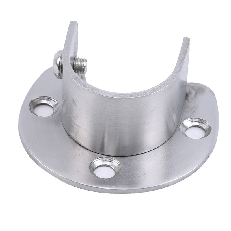 U-Shaped Stainless Steel Clothes Rail Closet Rail Curtain Rod Shower Curtain Closet Rod End Supports Closet Pole Sockets: 25mm