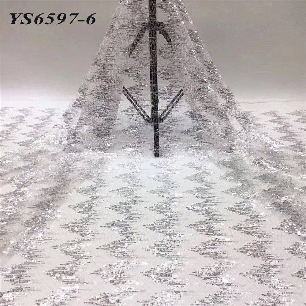 Bright red wavy transparent mesh cloth is shining 5 yards french net lace wedding dress