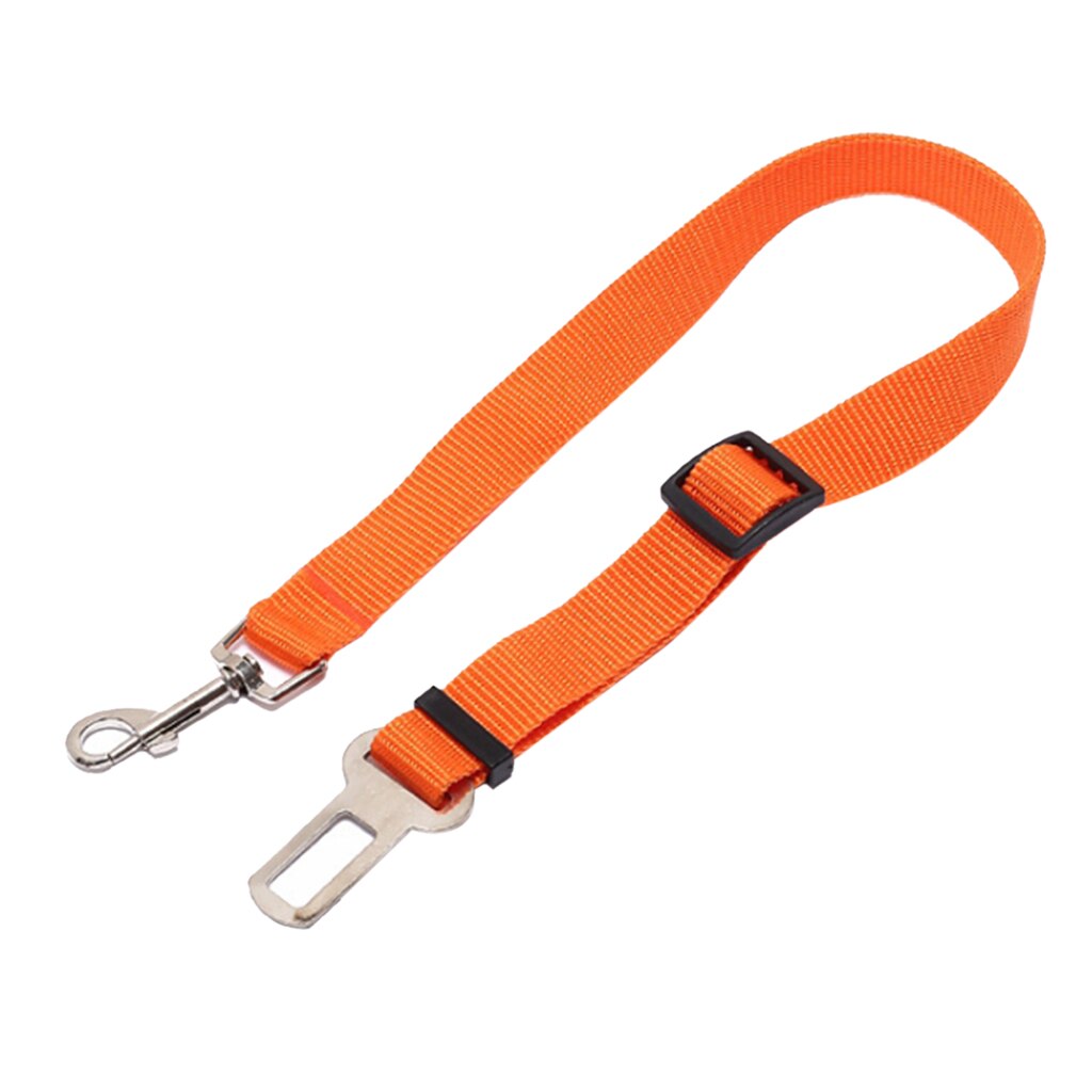 Huisdier Autogordel Veiligheid Gordel Harness Leash Lead Verstelbare Nylon Veiligheidsgordels: Orange