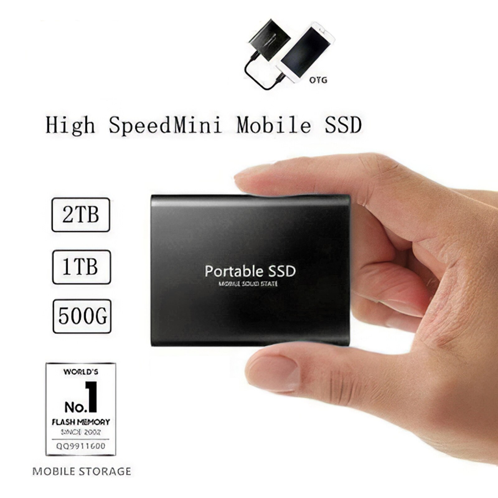Solid State Drive Portable SSD 500GB 1TB 2TB External Solid State Disc For PC Laptop For Macbook Portable SSD Hard Drive