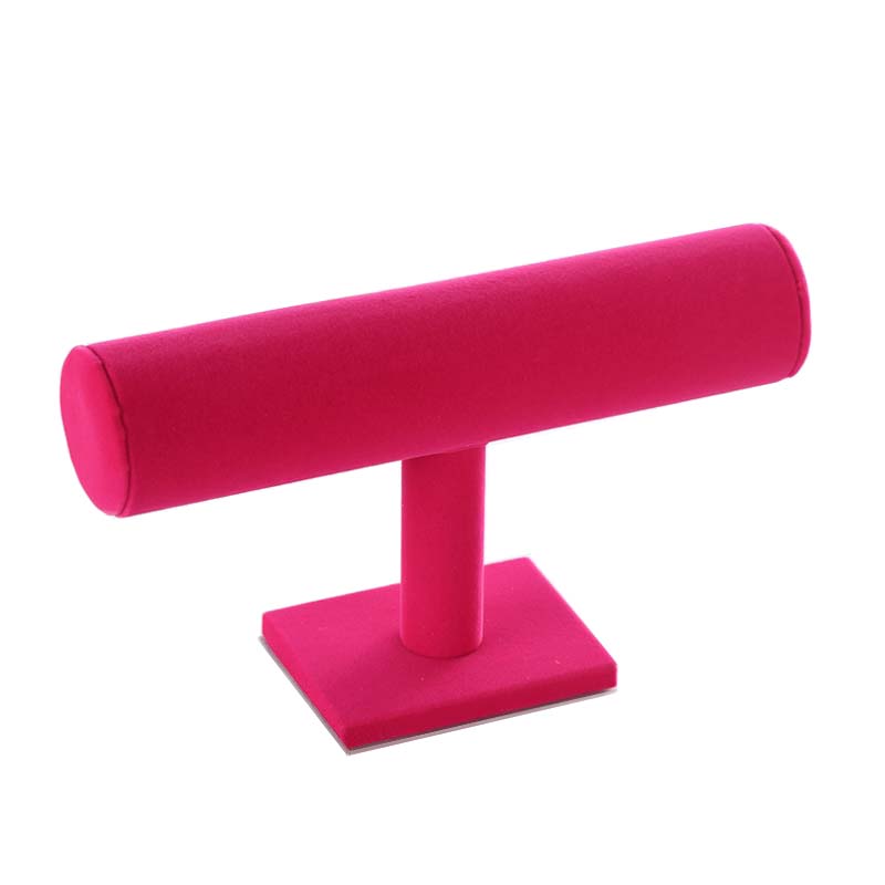 Présentoir en velours noir pour Bracelet, montre, chaîne, t-bar, support pour bijoux: Rose Red