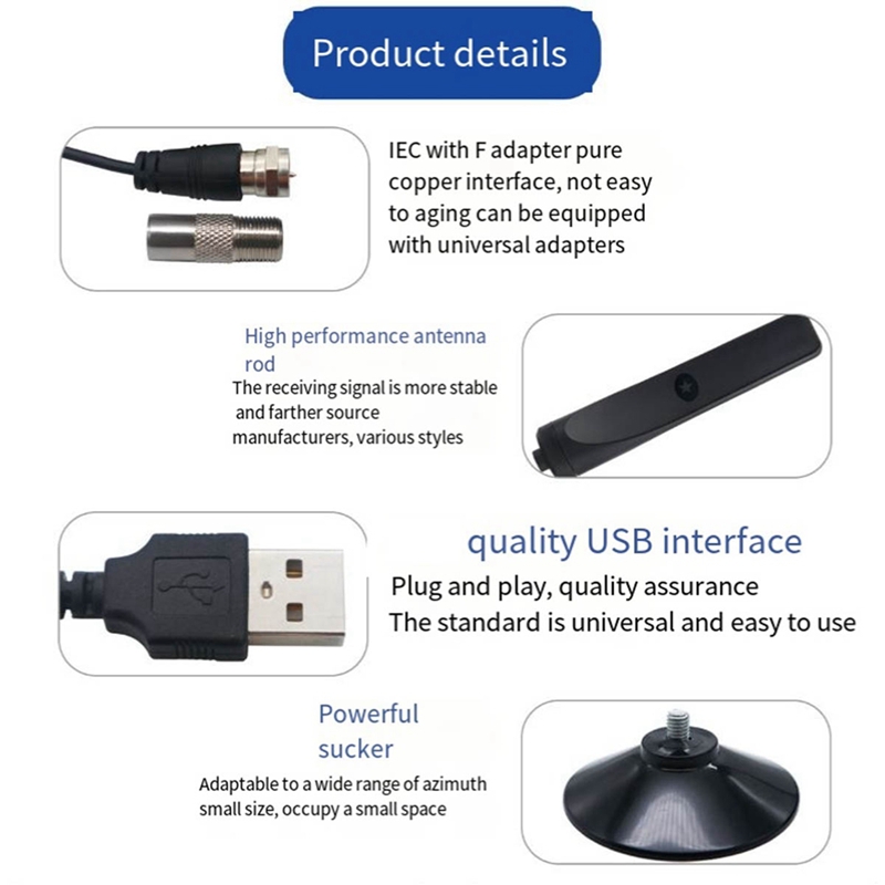FULL-TV Antenne Hoge Versterking Binnen Digitale Antenne Versterkte Signaalversterker Voor Brede Range Hdtv-Ontvangst Thuis Tv