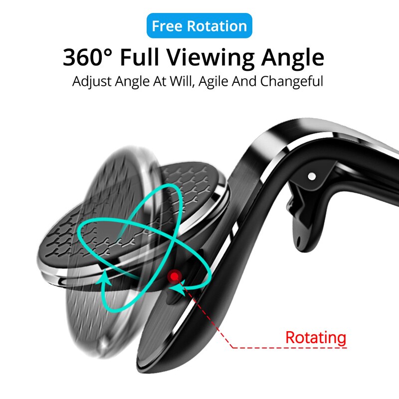 360 Metalen Magnetische Auto Telefoon Houder Voor Samsung S20 Huawei P40 Xiaomi 11 10 Magneet Gps Mount Houder Stand Voor iphone 12 11X7