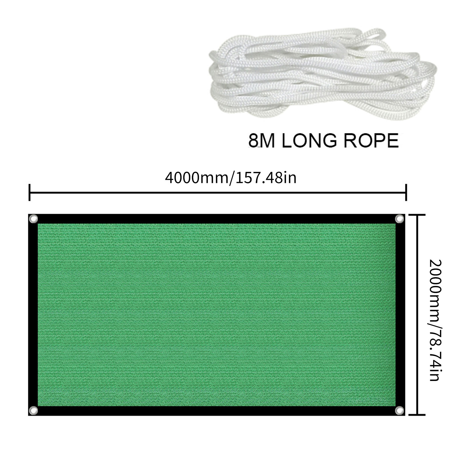 Foldable Shade Cloth Edge with Buttonhole for Plants Greenhouse Swimming Pool Backyard UV Blockage Sunscreen Shade Sail: 2x4m