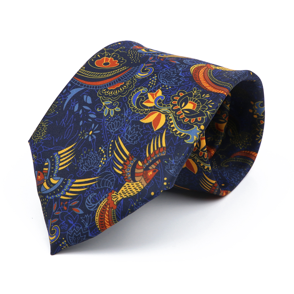 9cm Brown Blue Men Tie Vintage Floral Geometry Print Necktie Mens Wedding Business Meeting Suit Shirt Daily Wear Accessories: MULTI