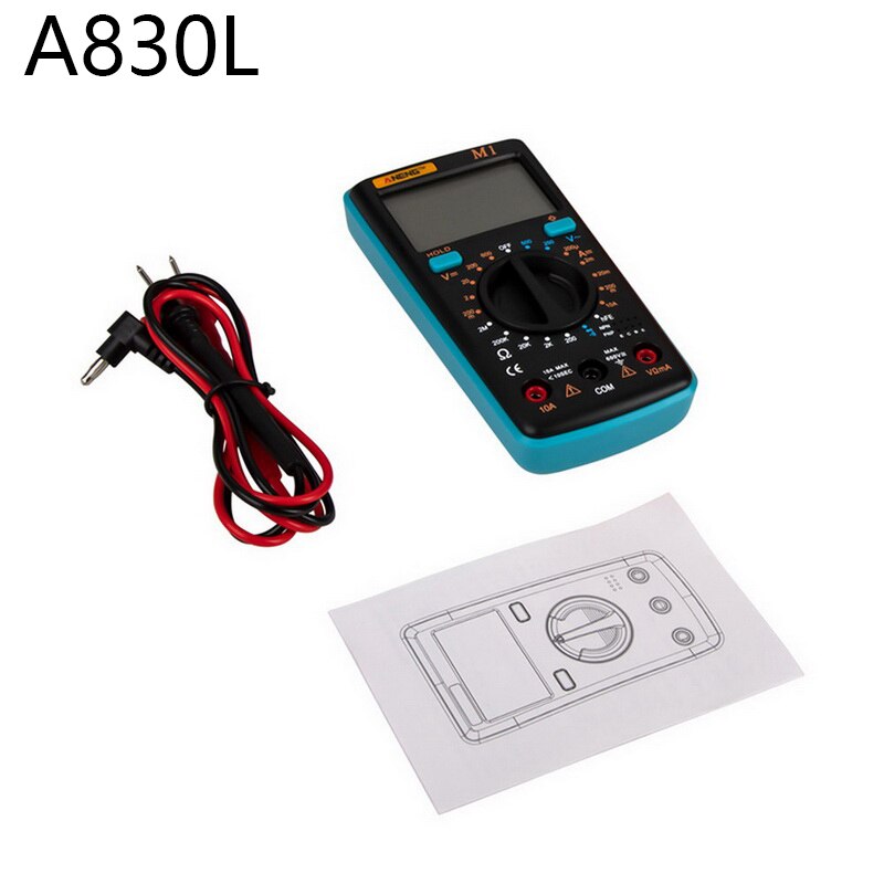 Digital-Multimeter M1 A830L Multimeter Handheld Tester Intelligente Digitale Multimetro Mit Prüfung Blei Große Lcd Anzeige Neue: E