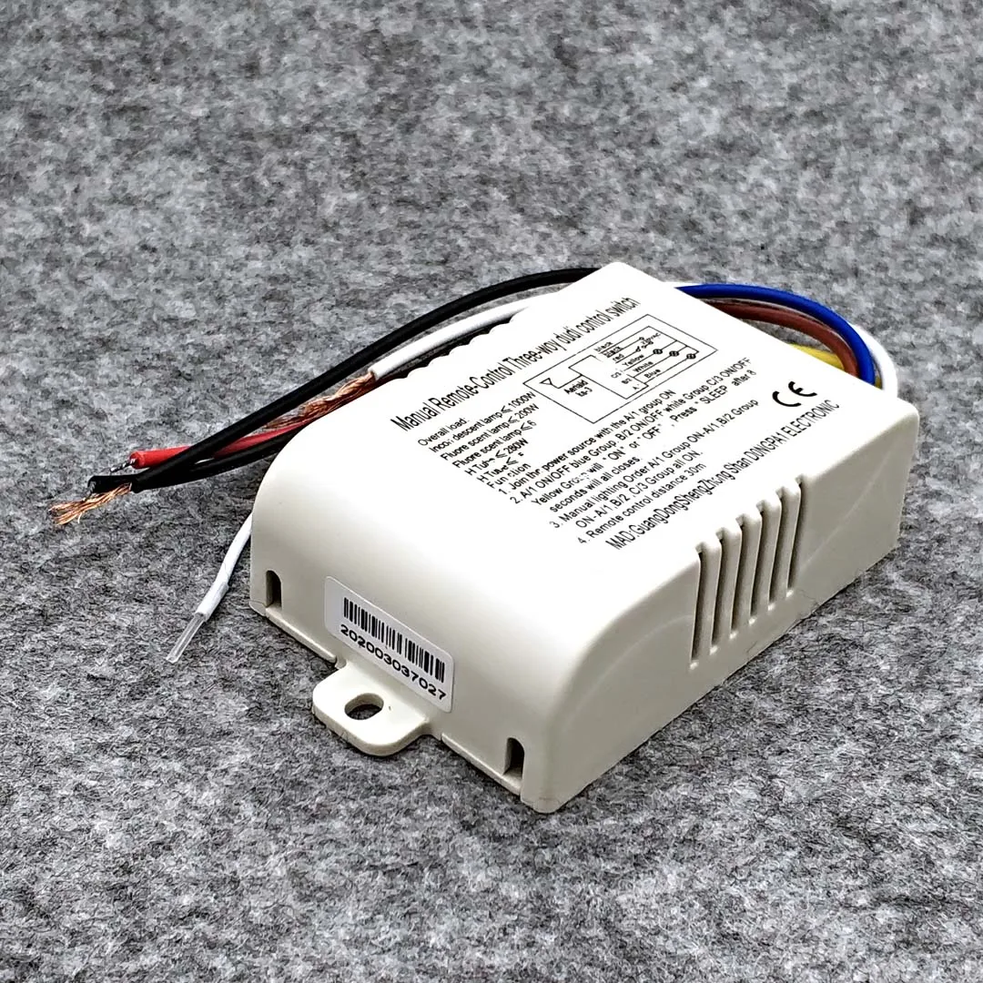 4 Way Remote Control Switch 220V Four-Way Lamp Wireless Remote Control Lighting Switch Four-Control Four Groups of Controllers