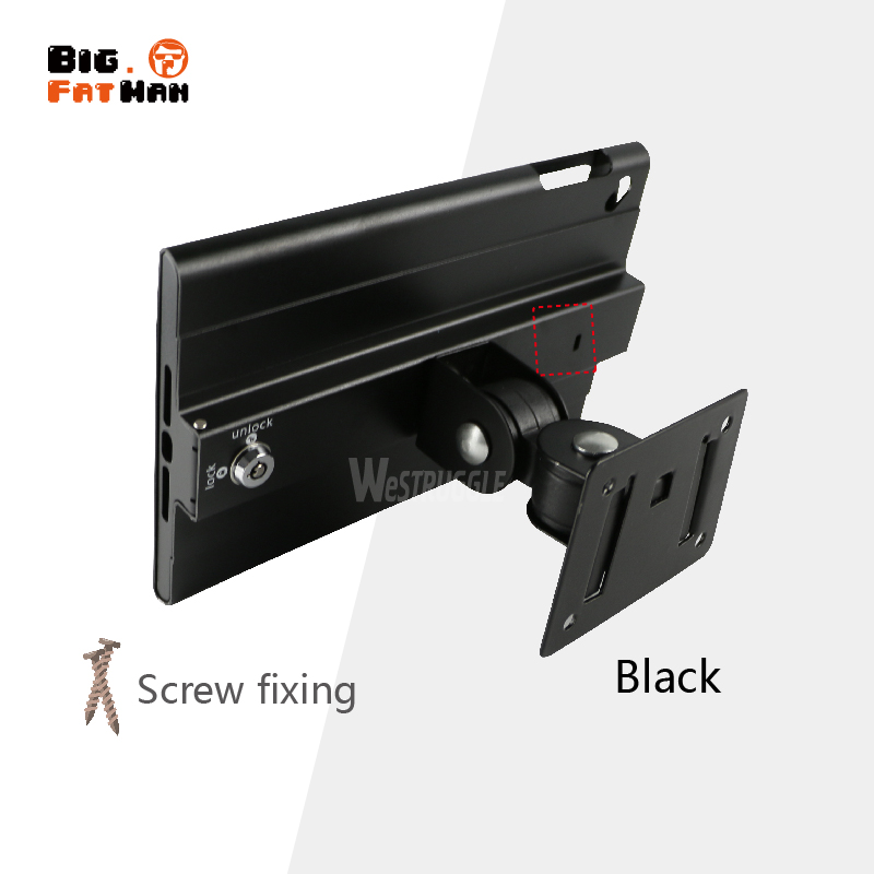 Fit Voor Ipad Mini1 2 3 4 5 Wall Mount Stand Metal Case Display Retail Beugel Tablet Pc Lock Houder ondersteuning Passen De Elke Hoek