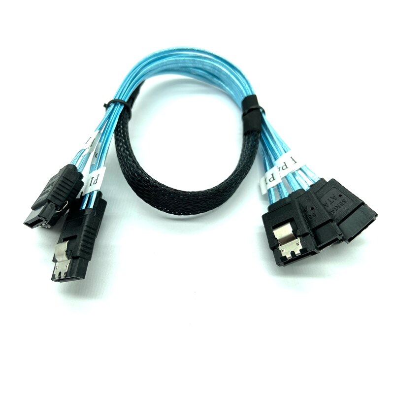4 sata to 4 sata sas cable SATA III 6Gbps SAS Cable for Server SATA 7 Pin to SATA 7 Pin Data Cable cord For Server Mining
