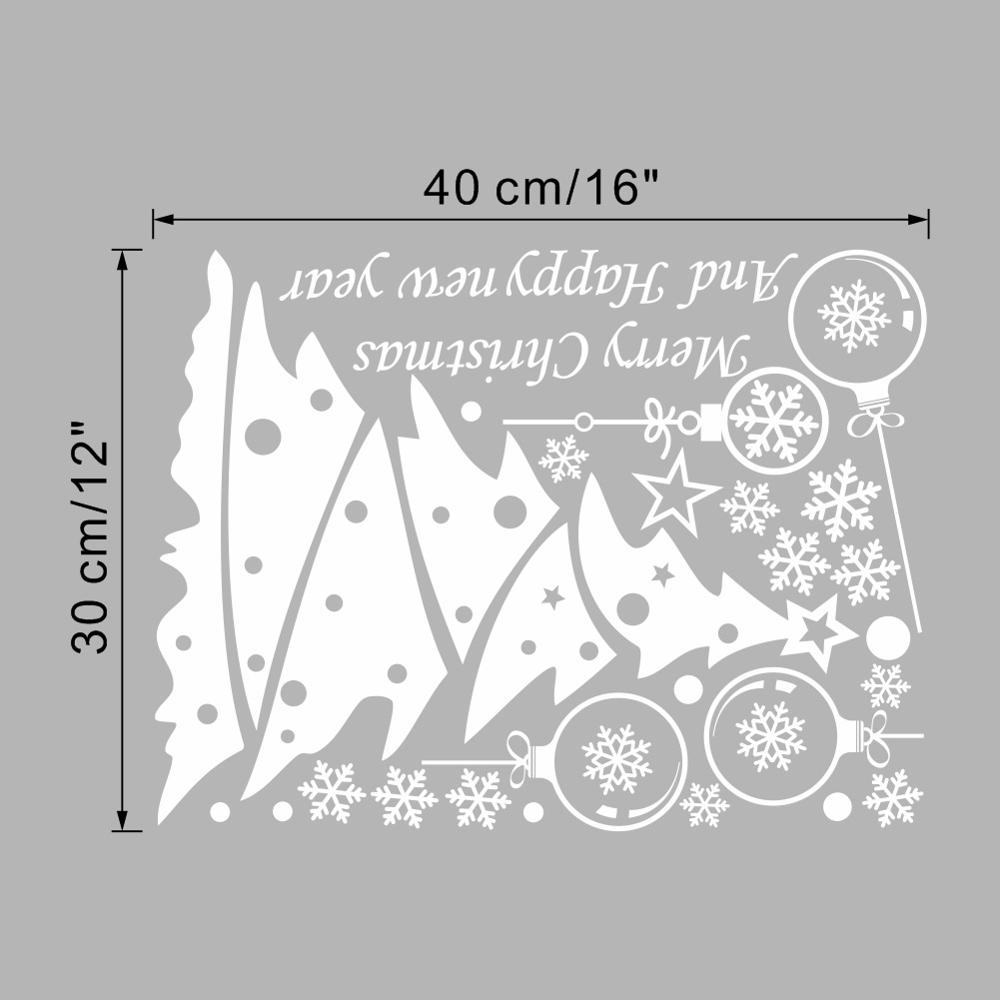 Christmas tree decoration glass window wall sticker wall decals festival home decor happy year stickers wallpaper