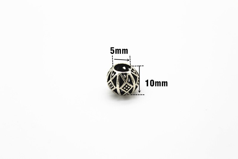 WIGTEAT aleación de plata antigua/oro antiguo trenza dread dreadlock cuentas anillos tubo accesorios aprox 5mm agujero