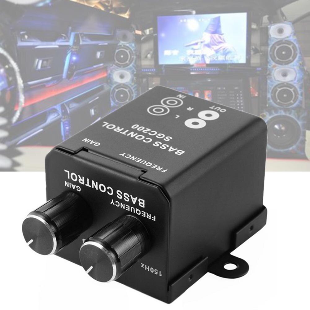 Égaliseur automatique facile à utiliser, contrôleur de basse à distance, Audio de voiture , amplificateur universel, Subwoofer, bouton de régulation de Volume