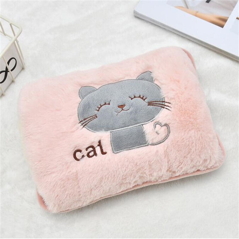 Rechargeable Electric Water Bottle For Pain Relief In Winter Fluffy Home Water Bottle Reusable Hand Warmer Water Bag: F