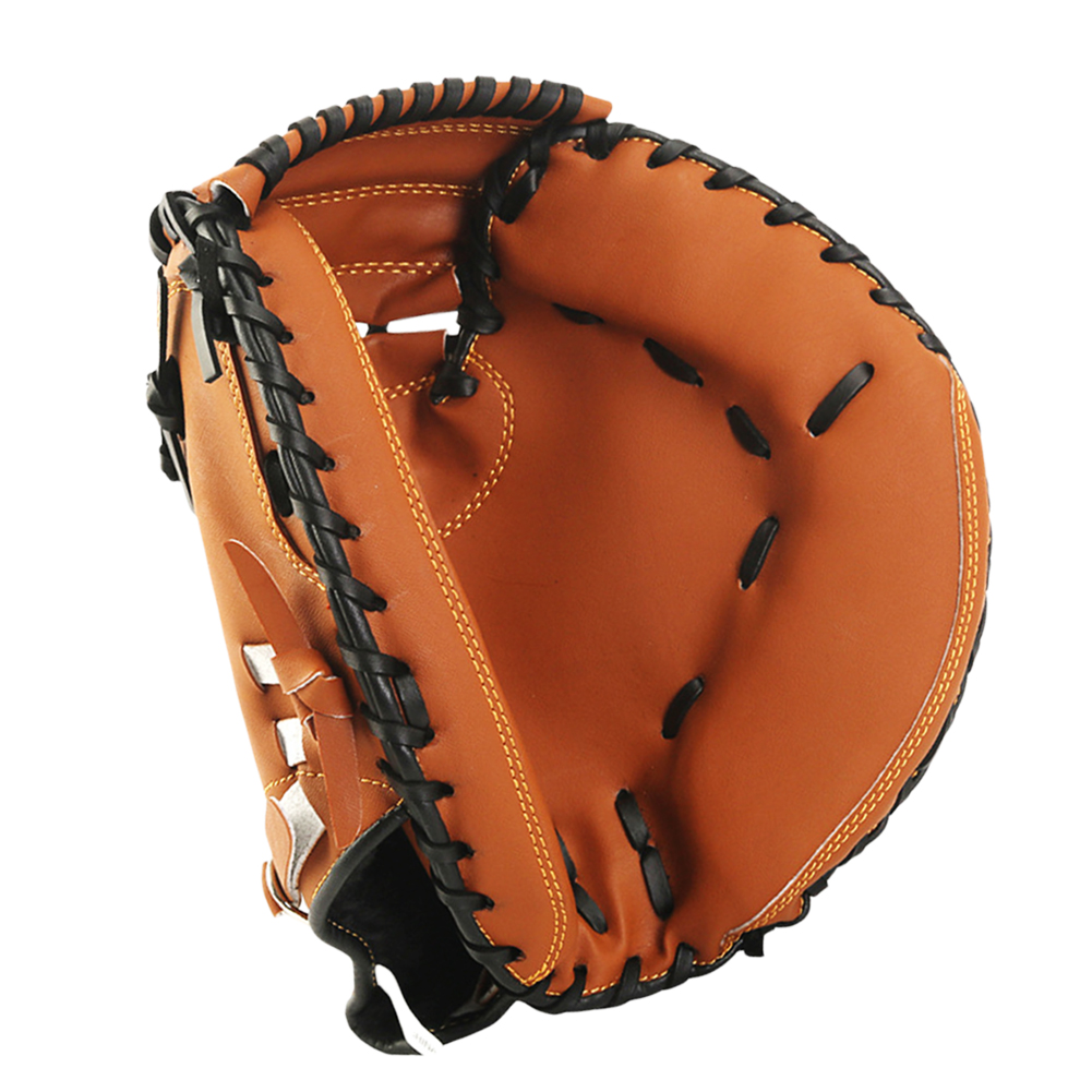 Honkbalhandschoen PU-leer Honkbal Softbal Catcher Dikker softbalhandschoen Slijtvaste Catcher Mitt voor jeugdvolwassenen Oefenen: Blauw