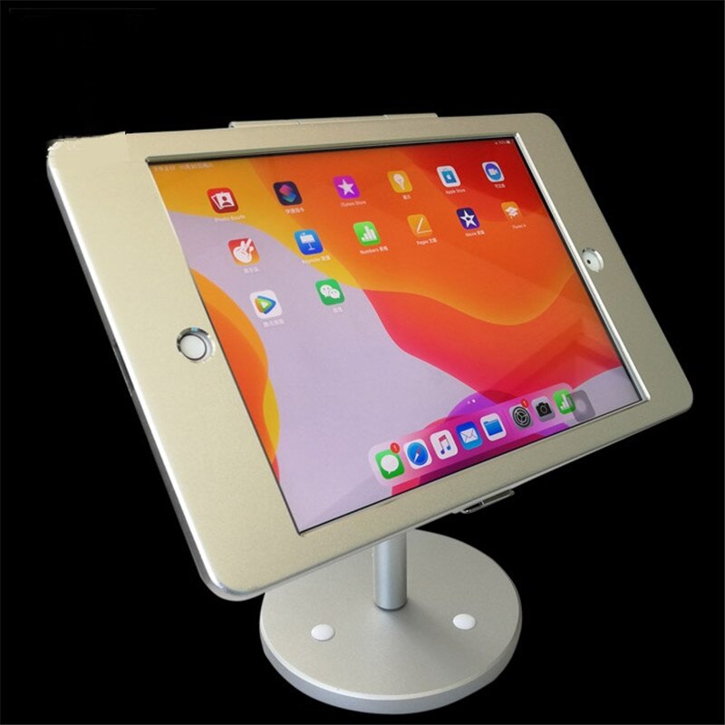 for iPad table holder safety stand locking enclosure display hotel countertop desk for 10.2" ipad