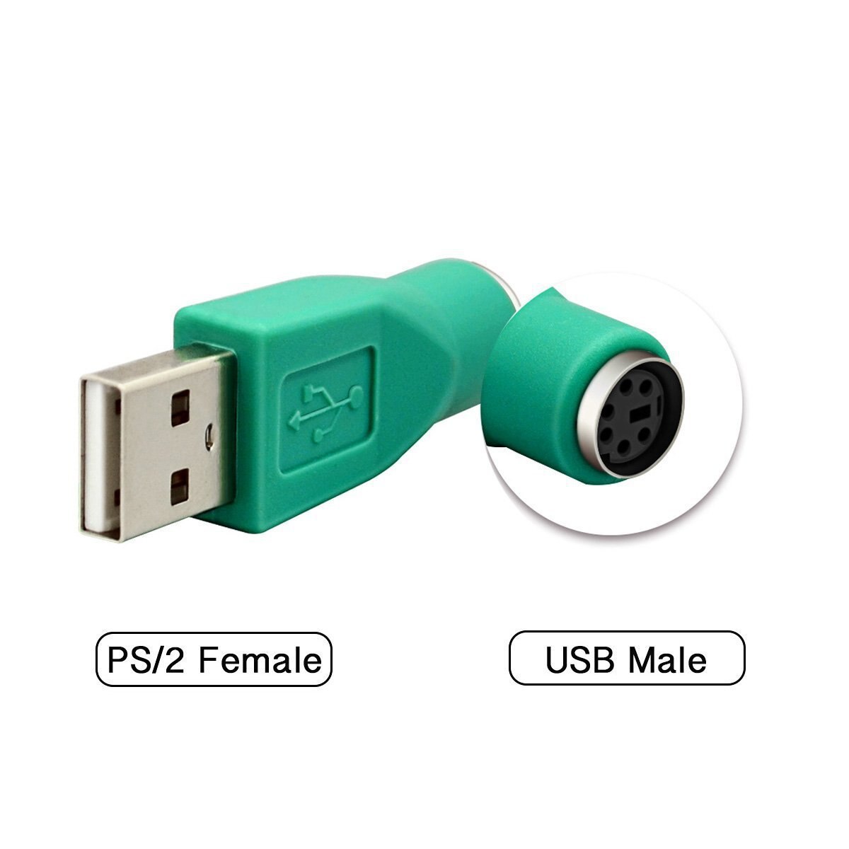 Usb Male Naar Voor Ps/2 Vrouwelijke Adapter Converter Usb Connector Voor Pc Voor Sony Ps2 Toetsenbord Muis