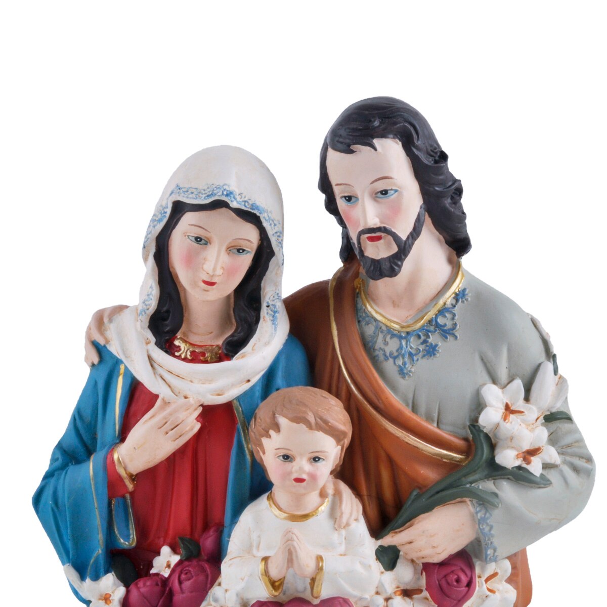 FIGURINE religieuse résine sainte famille STATUE, jésus sacré coeur STATUE, sainte vierge marie STATUE, notre-dame de LOURDES: Holy family statue