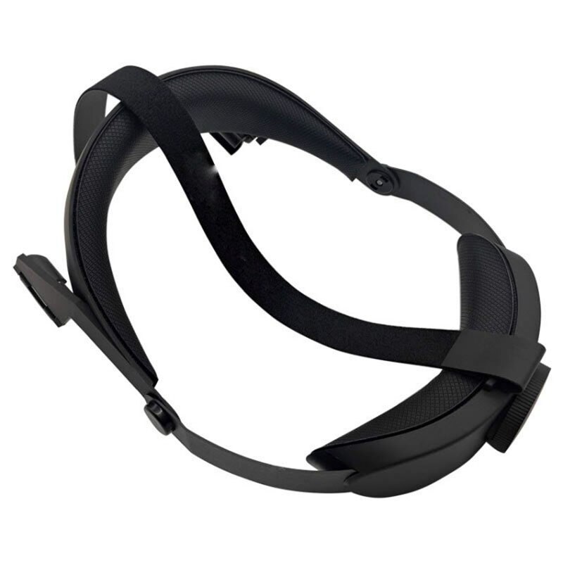 Behagelig justerbar dekomprimering hode stropp til oculus oppdrag vr headset hjelm med belte briller tilbehør: Svart