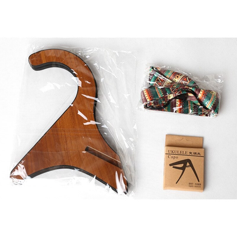 4-In-1 Ukulele Accessory Set, Ukulele Stand, Ukulele Strap, Ukulele Capo, Strings