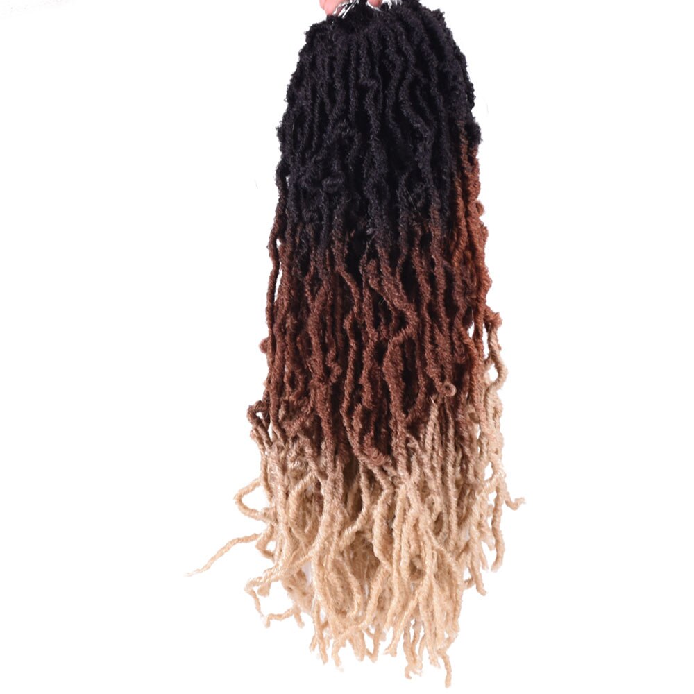 18 Inch Bobbi Boss Nu Locs Haak Hair 20 Strengen/Pak Ombre Faux Locs Gehaakte Vlechten Synthetische Vlechten Haar voor Zwarte Vrouwen: 3t 30 613 / 1 Stks/partij