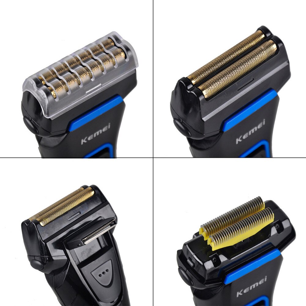 KM Electric Razor Electric Shavers for Men Rechargeable Electric Shaver Portable Electric Razor Sideburns Cutter 2 Blades