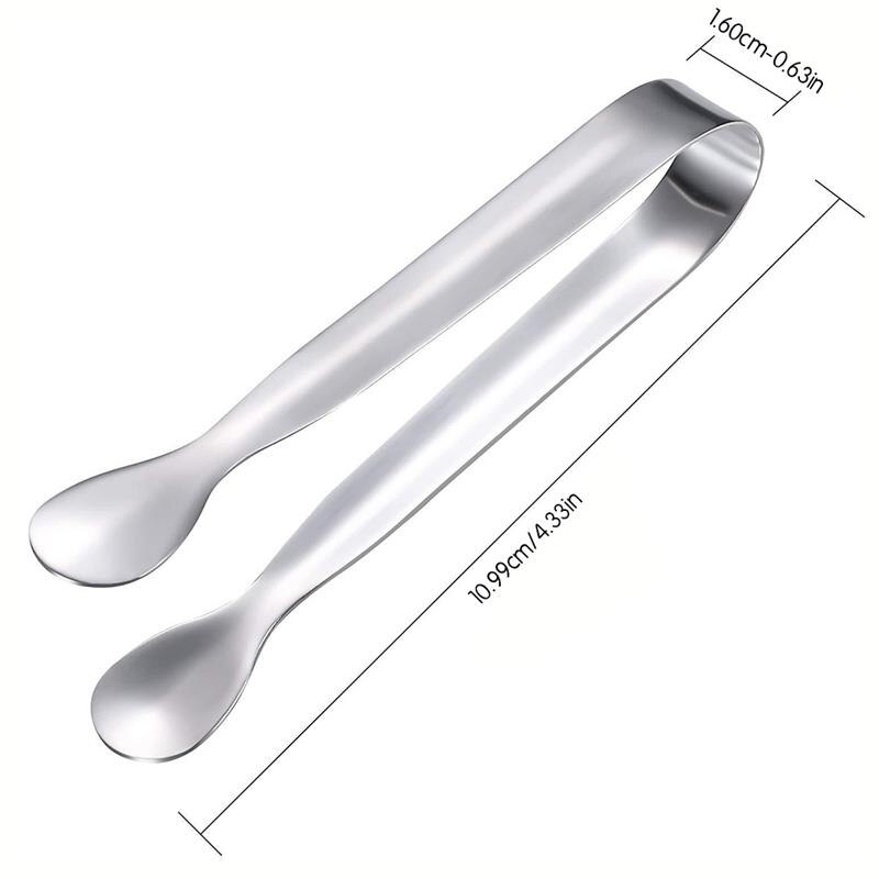 Stainless Steel Ice Cube Clip Ice Tong Bread Food BBQ Clip Barbecue Clip Ice Clamp Tool Bar Kitchen Accessories Food Tongs