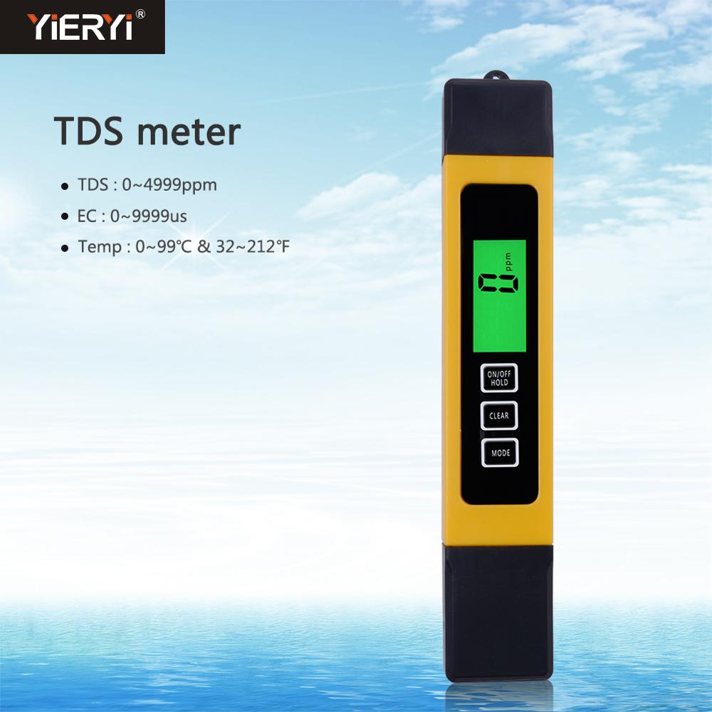 Yieryi TDS PH Meter PH/TDS/EC/TEMP Meter Digital Water Monitor Tester Series for Pools, Drinking Water, Aquariums: TDS02-MIK Yellow