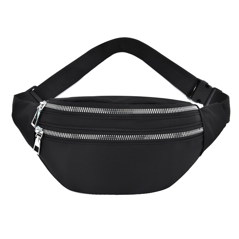 Fanny Pack For Women Waterproof Waist Bags Ladies Bum Bag Travel Crossbody Chest Bags Unisex Hip Bag: Black