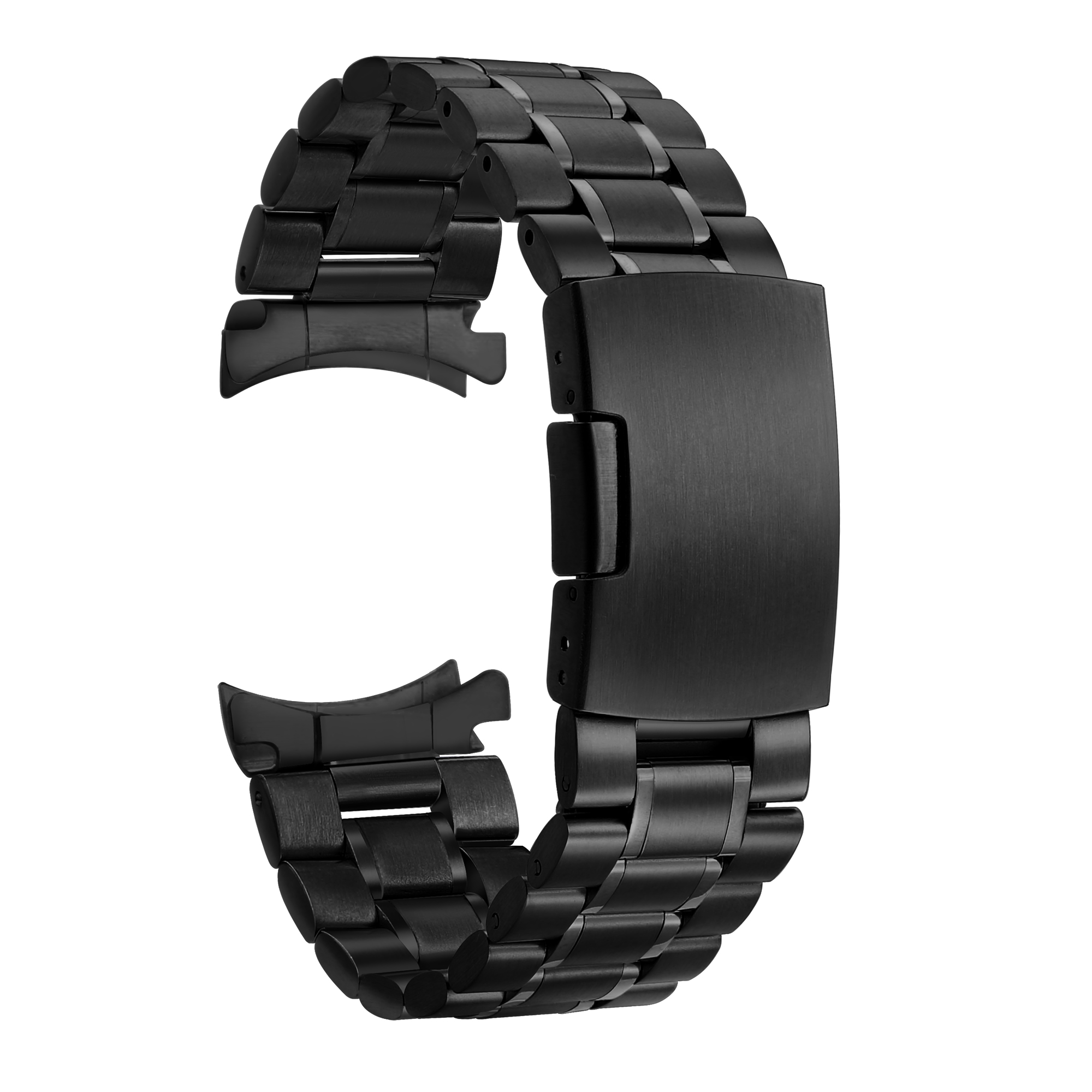 12 14 16 18 19 20 21 22 24mm correa de reloj de extremo curvo de acero inoxidable sólido de accesorios de pulsera con herramienta: Plata / 19mm