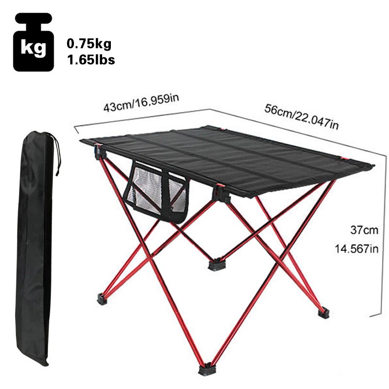Ultralight Aluminum Camp Table, Portable Folding Camping Table with Carry Bag for Outdoor, Fishing & Picnic