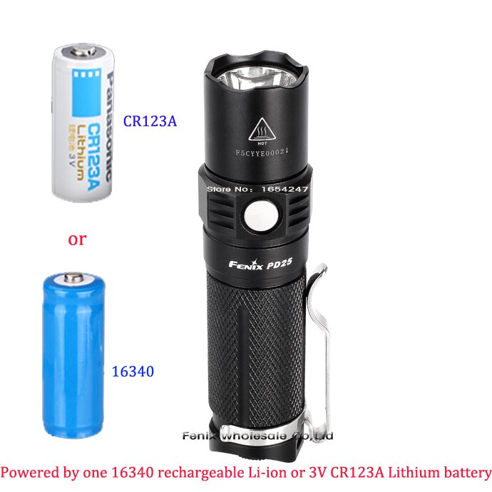 Edc Fenix PD25 XP-L 550 Lumen CR123A Of 16340 Batterij Grote-Heldere Led Zaklamp Draagbare Kamp Wandelen