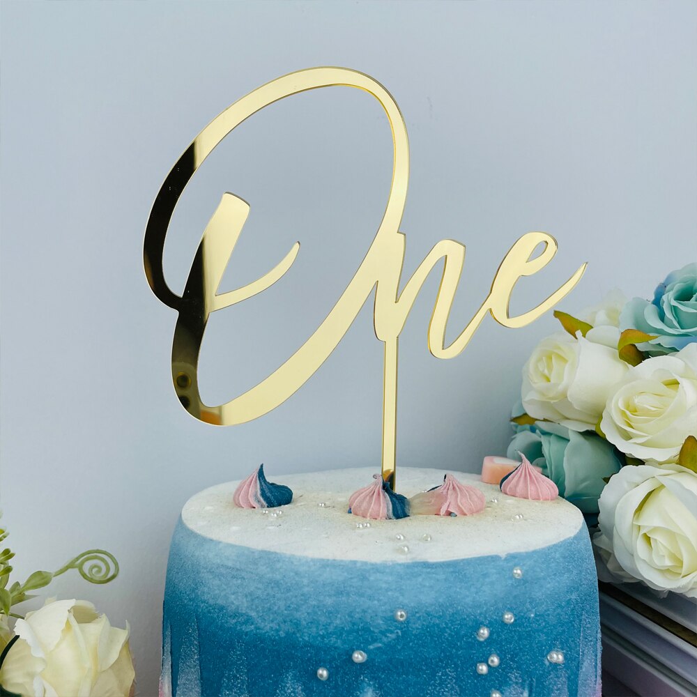 Decoración Para Primer Cumpleaños de una tarta, primer cumpleaños, celebración de bebé de un año, niña, niño, parejas, primer aniversario