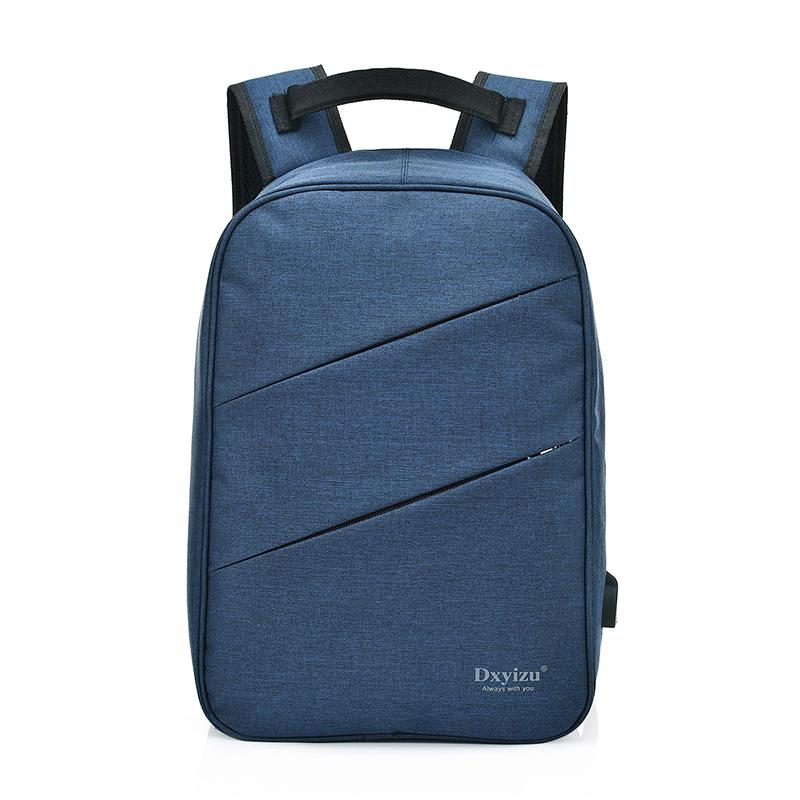 Unisex rygsæk laptop rygsæk til kvinder mænd rejse rygsæk studerende notesbog skoletasker mochila: Blå