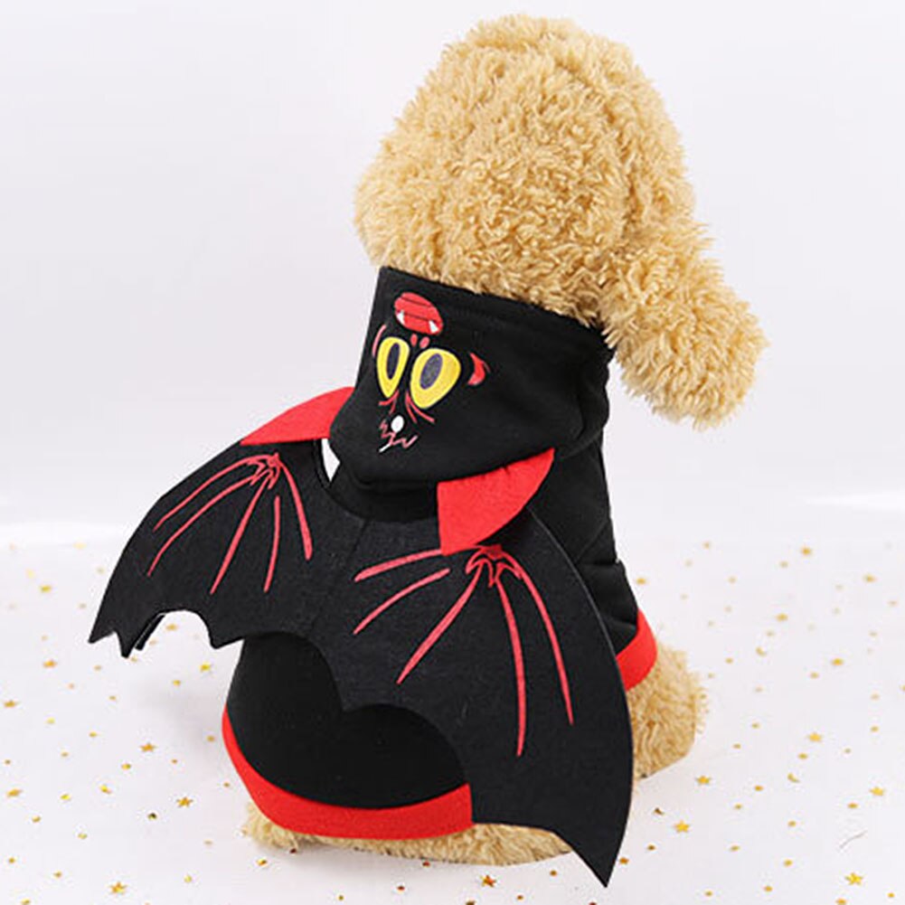 Kæledyr Hund Flagermus Kostume Frakke - Halloween Fest Hættetrøjer Tøj - Rollespil Kæledyr Forsyninger