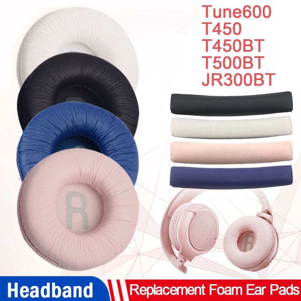 Almohadillas de repuesto para auriculares JBL T450BT, T500BT, Tune600, 660, 510BT, 70mm, 1 par