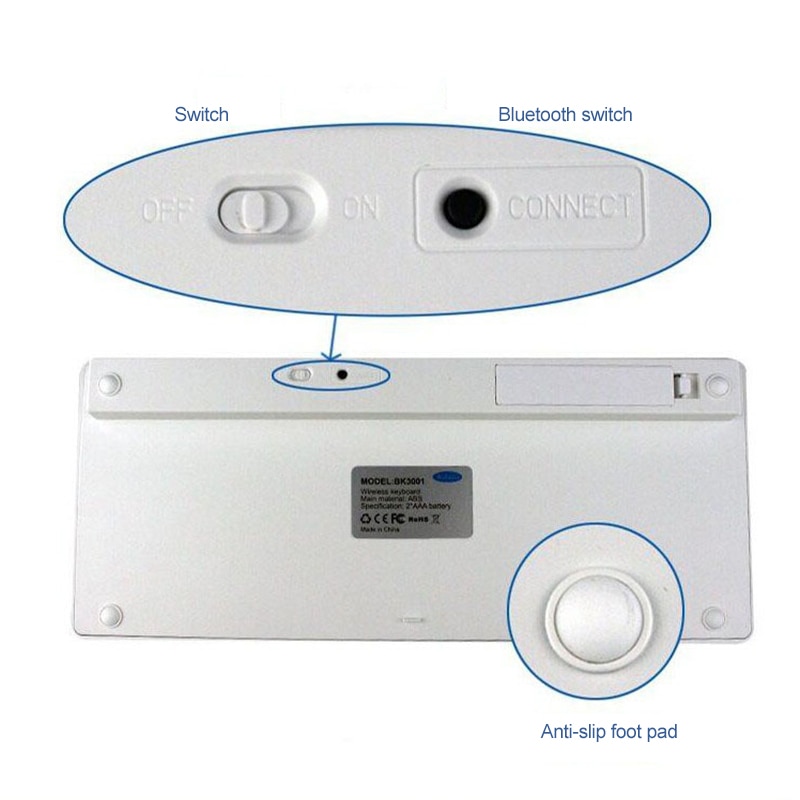 Mini Wireless Keyboard Bluetooth Keyboard For IPhone Ipad Phone Tablet Rubber Keycaps 78 Keys Keyboard For Mac Ios Windows