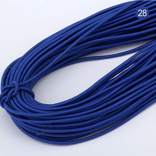 2mm Kleurrijke Hoogwaardige Ronde Elastische Band Ronde Elastische Touw Rubber Band Elastische Lijn DIY Naaien Accessoires 5yards: blue