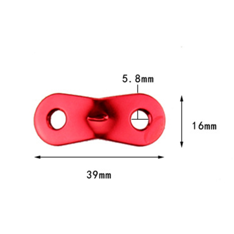 Tendeurs de corde de tente en alliage d&#39;aluminium, 10 pièces, corde de Camping antidérapante, boucles de verrouillage, double trous, bouchon d&#39;arachides