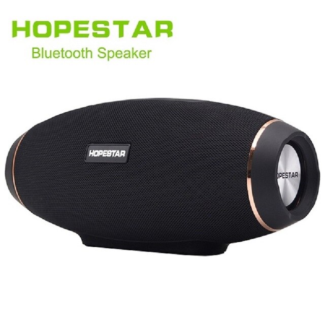 HOPESTAR H20 haut-parleur portable sans fil 30W IPX5 étanche extérieure Super basse avec batterie 6000mAh batterie externe USB TF AUX Mobile: BLACK