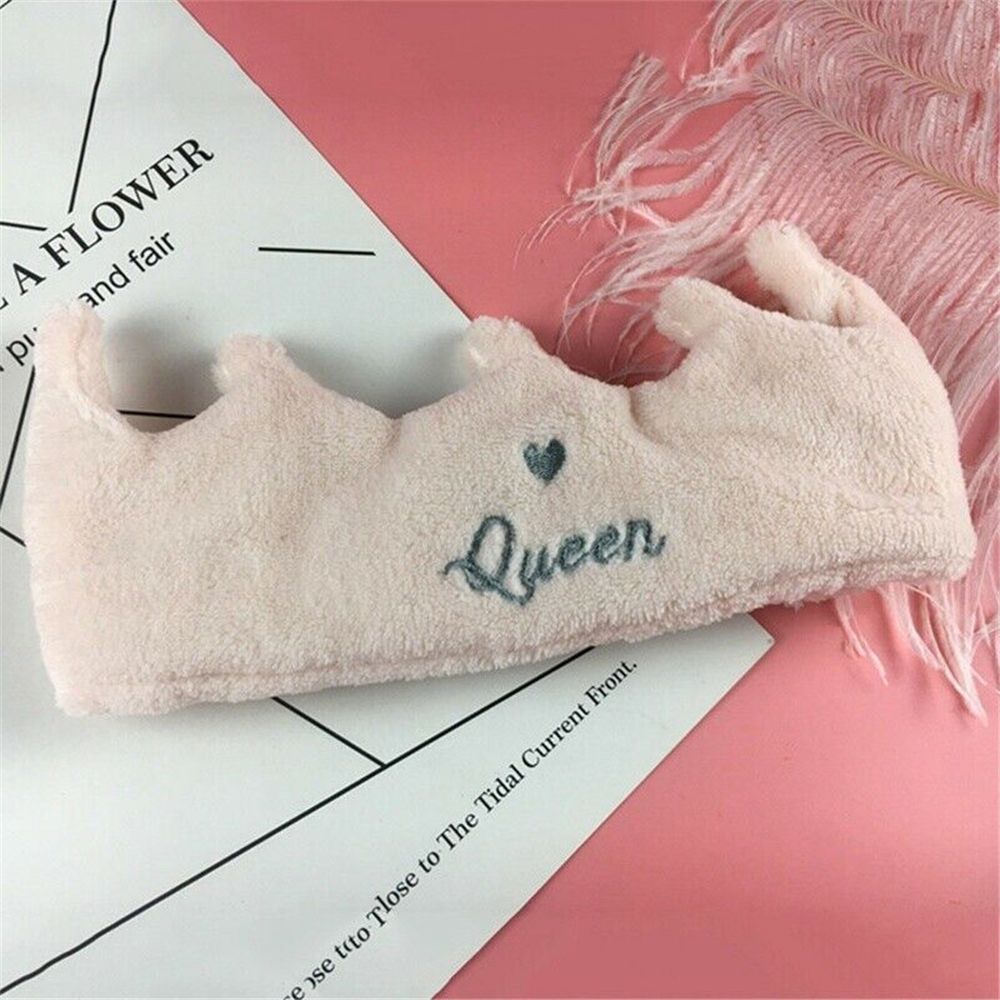 Shape Mask Headband Crown Heart Bath Cute Wash Hair Band Make: Light pink