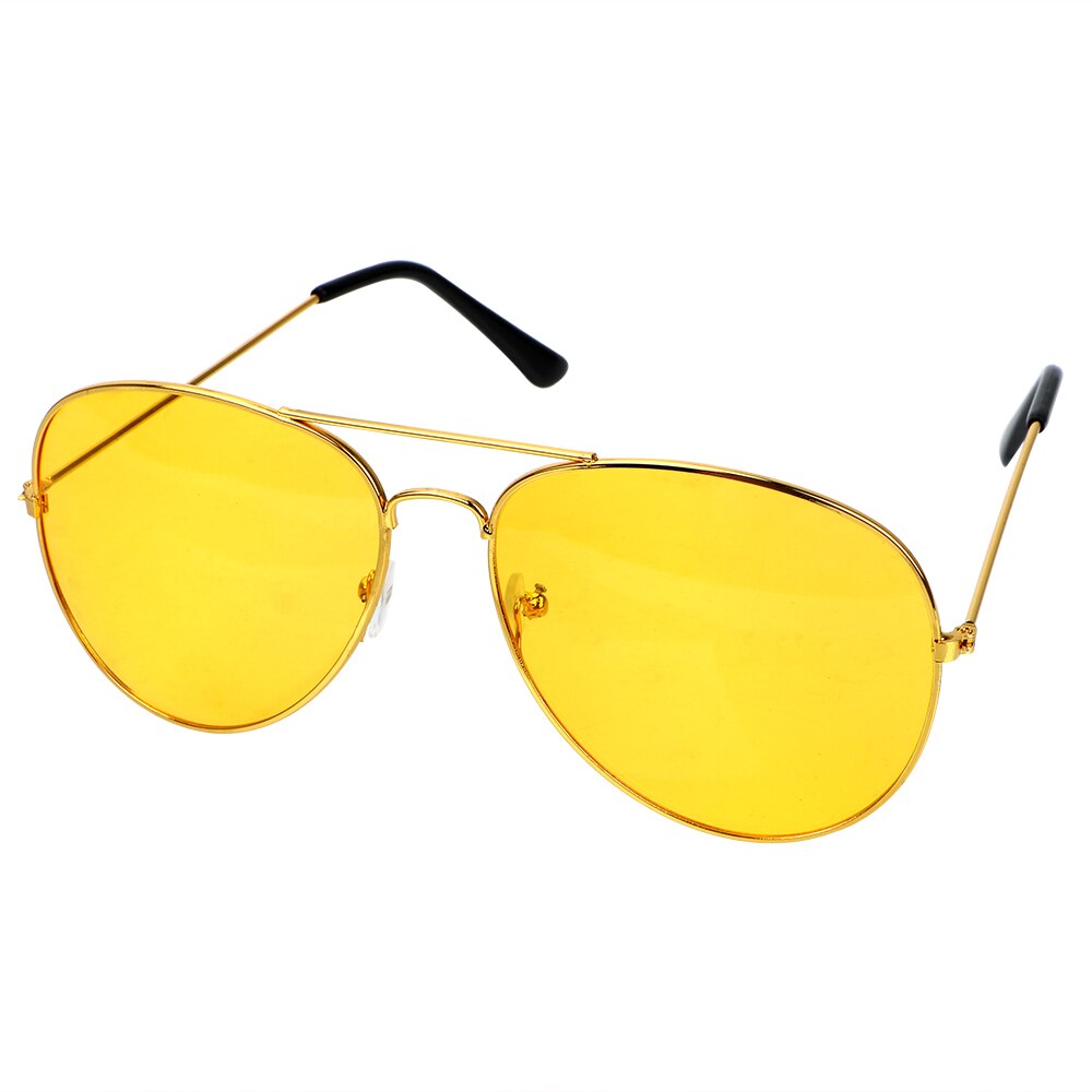 Sports anti-refleks nattesyn driverbriller til natkørsel forbedrede lette briller solbriller beskyttelsesbriller auto accessori: Gylden ramme