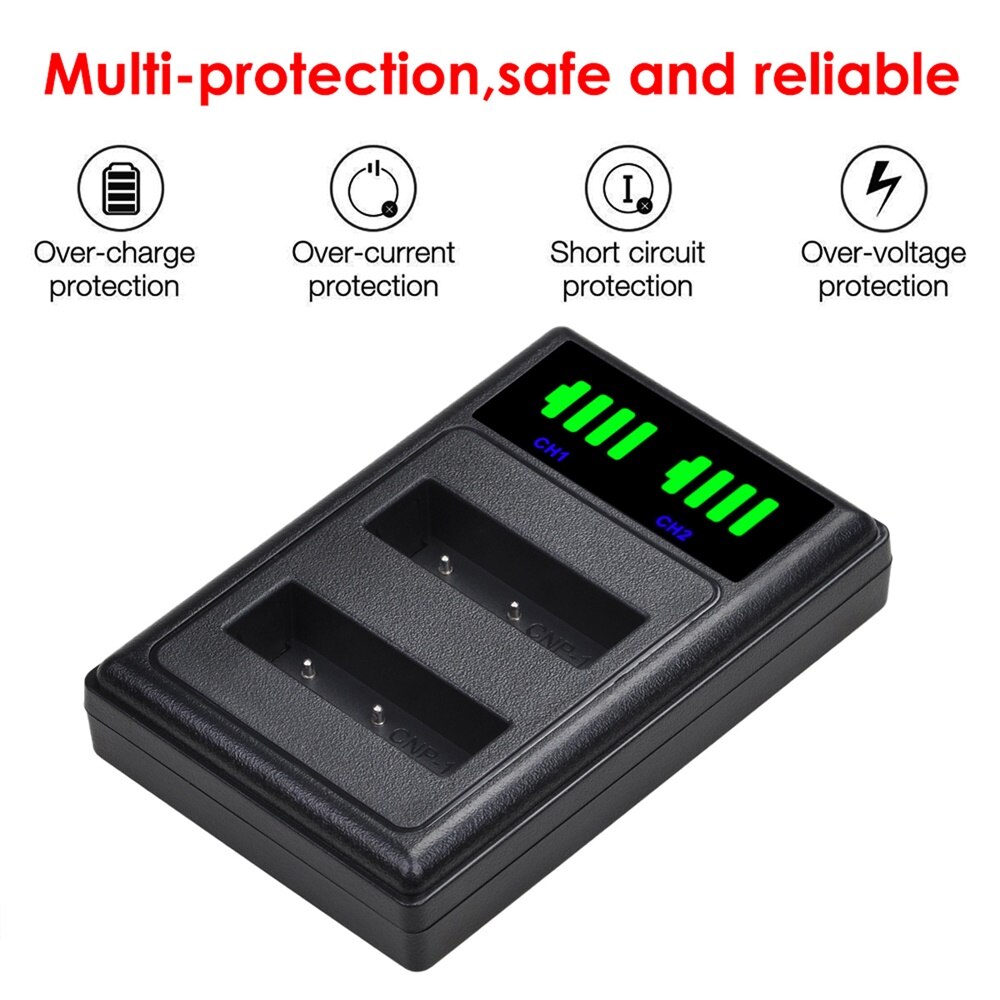 NP-130 NP130 CNP-130 CNP130 Led Dual Batterij Oplader Voor Casio Exilim EX-H30 ZR100 ZR200 ZR300 ZR400 ZR410 ZR700 ZR1000 ZR1200