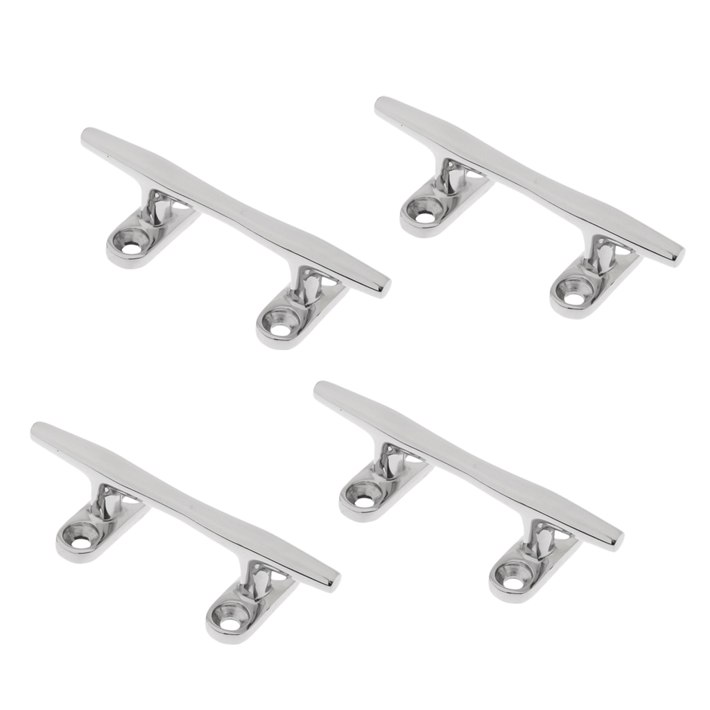 Boot Cleat, Qiilu 4 Stuks 100mm/3.9in RVS Dock Deck Landvasten Touw Accessoire 624675920
