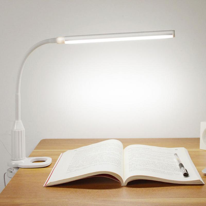 5W 24 LEDs Eye Protect Clamp Clip Light Table Lamp Stepless Dimmable Bendable USB Powered Touch Sensor Control reading desk lamp