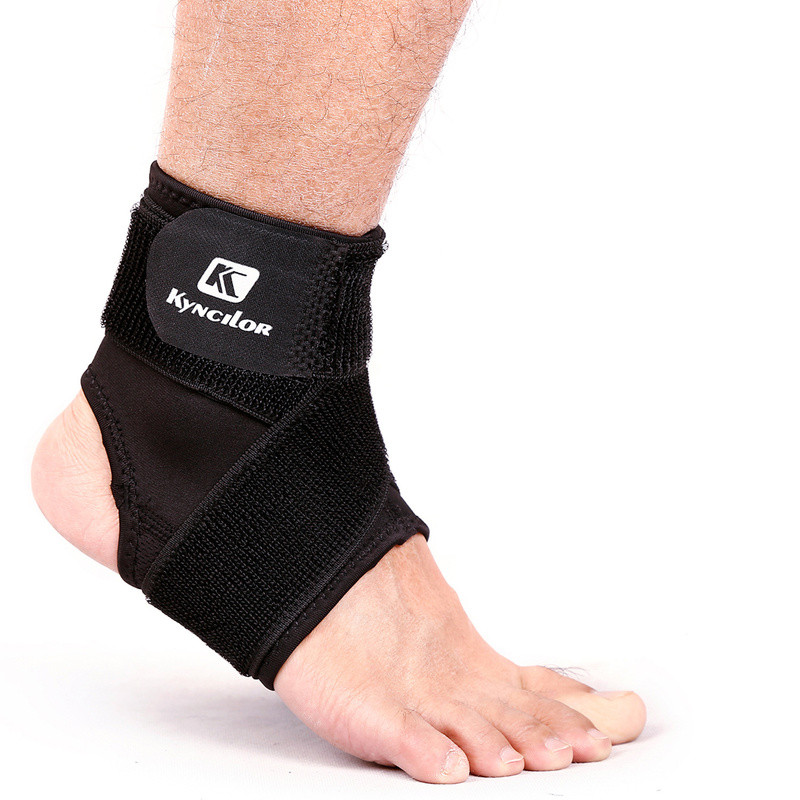 1 stk ankelstøtte justerbar elastisk anti forstuvning ankelbeskytter sport fitness ankelbeskytter bandage: 1 stk sort / M