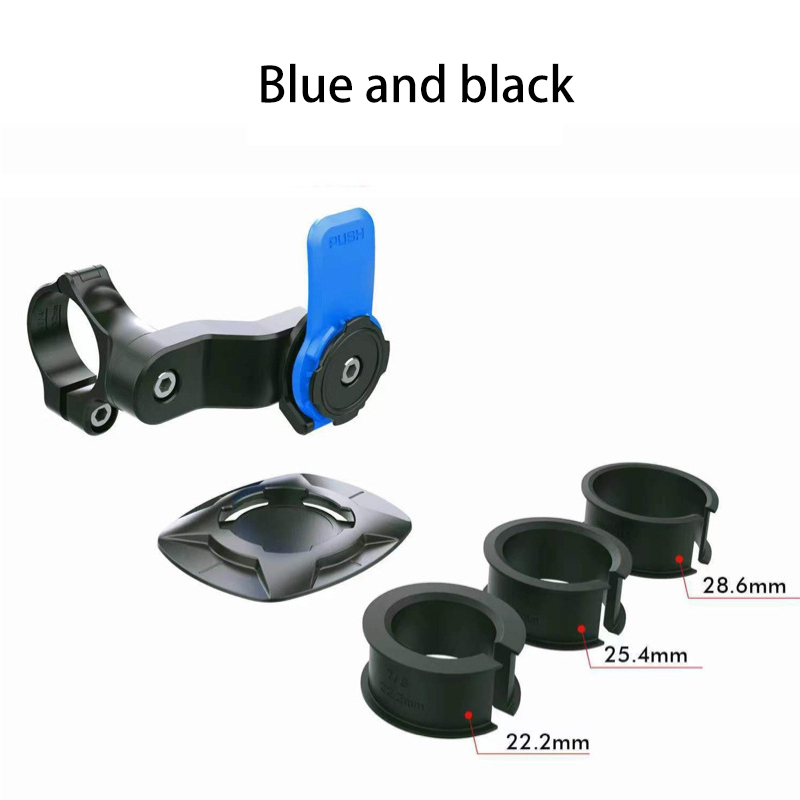 360° Rotatable Motorcycle Bike Phone Holder Stand Bicycle Phone Bracket Vibration Damper Bike Holder Navigation Car Accessories: Preto