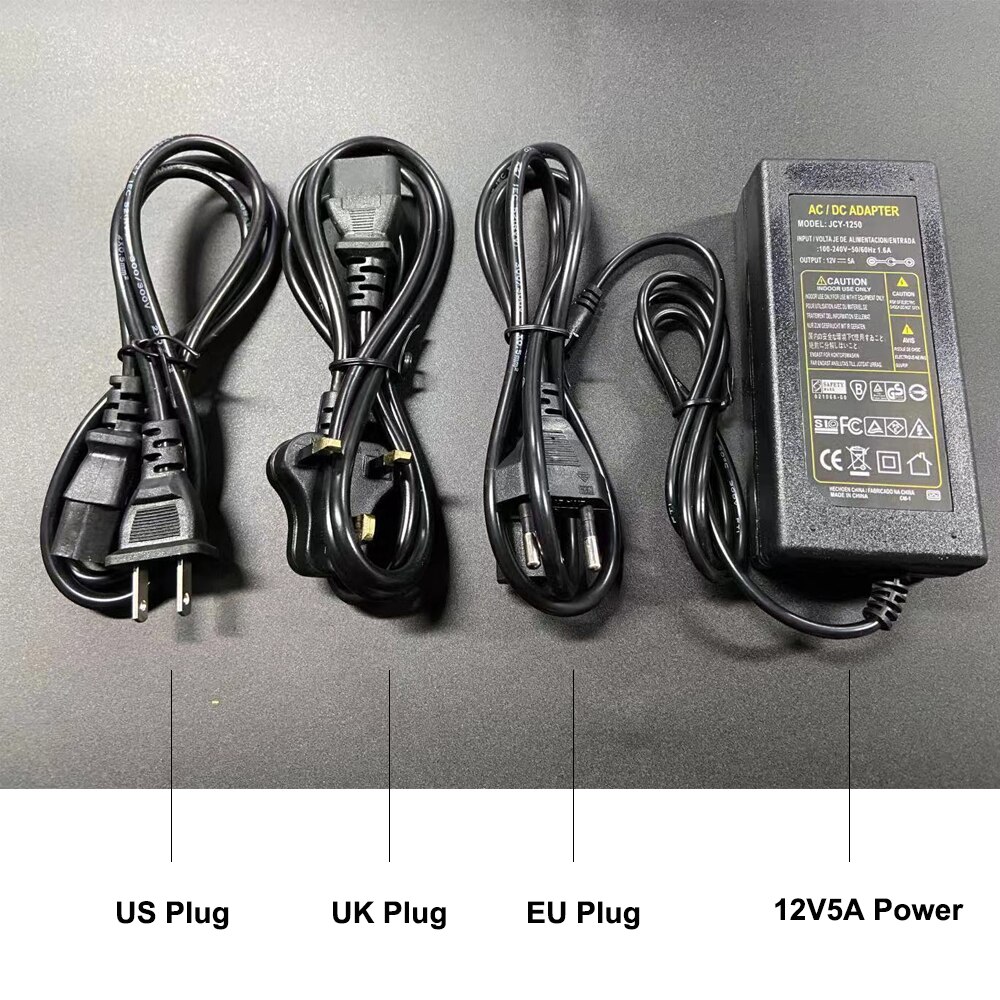 GLEDOPTO ZigBee 3.0 Smart LED Controller PRO RGBW RGB+CCT Dimmer Controller Voice Control work Alexa Google Home SmartThing H*UE: 12V 5A Power Adapter