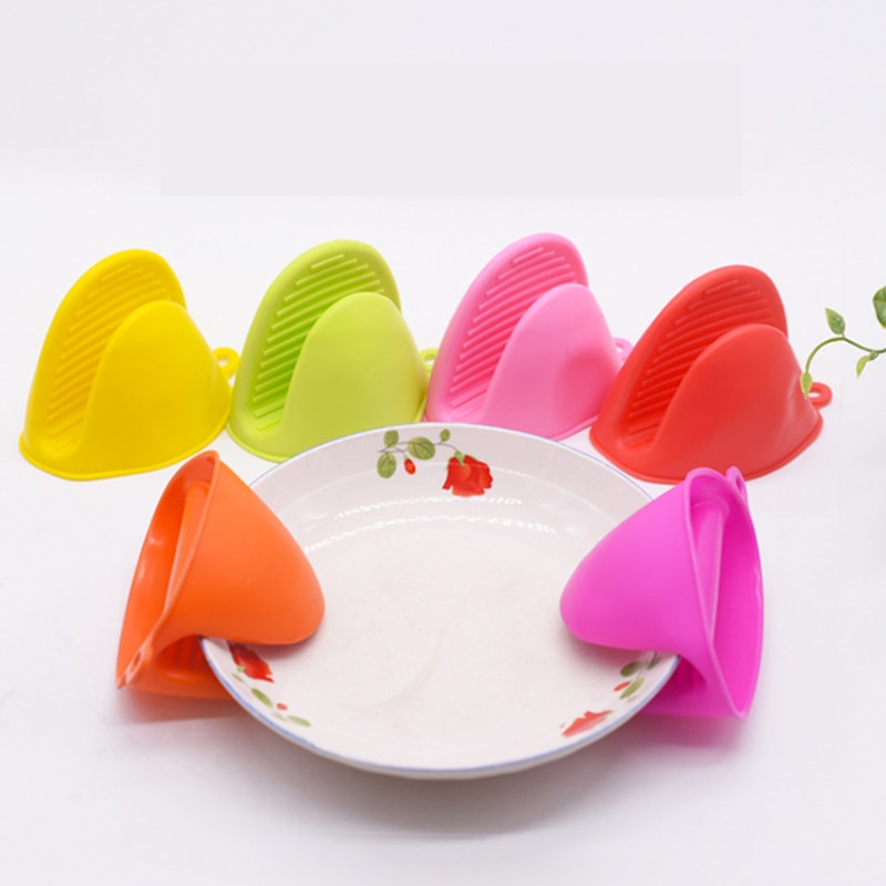 Microwave Oven Glove Silicone Heat Insulation Mitts Anti Scalding Pot Bowl Holder Clip Cooking Baking Kitchen Gadget Accessories