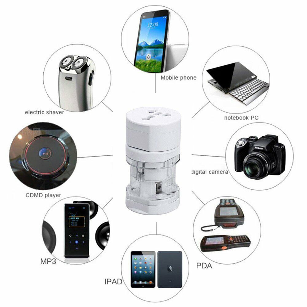Uniwersalny adapter wtyczki podróżnej nas UK AU EU wielofunkcyjny konwerter gniazdo ładowarki gniazdko elektryczne adapter wtyczka